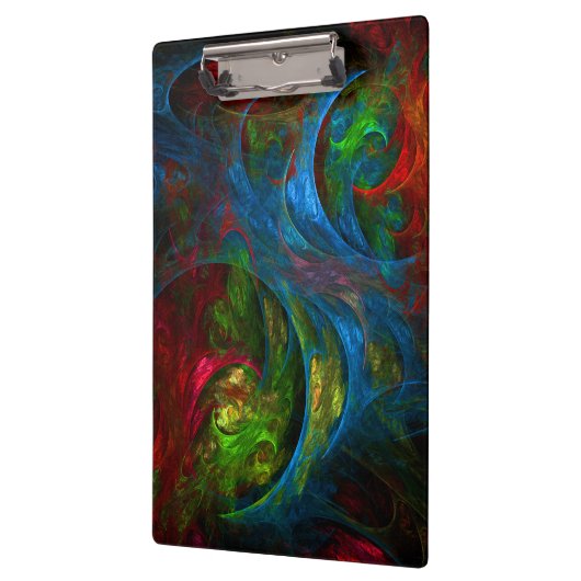 Genesis Blue Abstrakt Art Klemmbrett (Links)