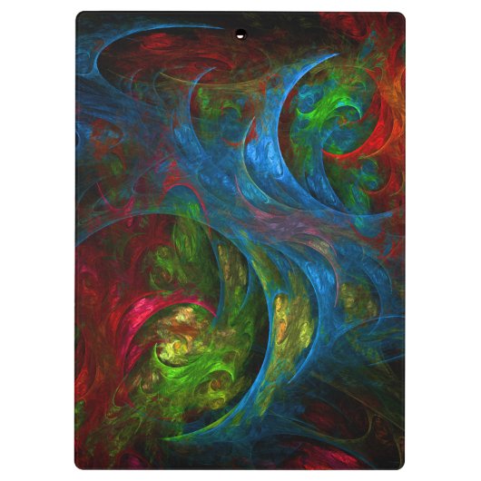 Genesis Blue Abstrakt Art Klemmbrett (Rückseite)