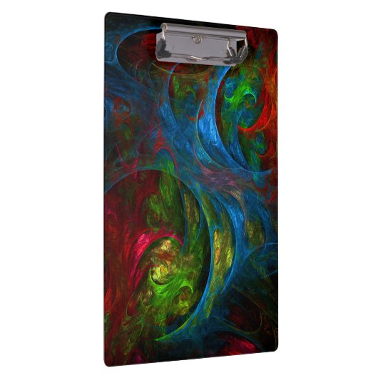 Genesis Blue Abstrakt Art Klemmbrett (Rechts)