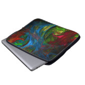 Genesis Blue Abstrakt Art Laptop Sleeve (Vorne Knopf)