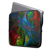 Genesis Blue Abstrakt Art Laptop Sleeve (Vorderseite Links)