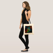 Genesis Blue Abstrakt Art Monogram Bag Tragetasche (Vorderseite (Model))