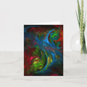 Genesis Blue Abstrakt Art Note Card Karte