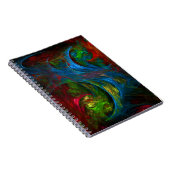 Genesis Blue Abstrakt Art Notebook Notizblock (Rechte Seite)