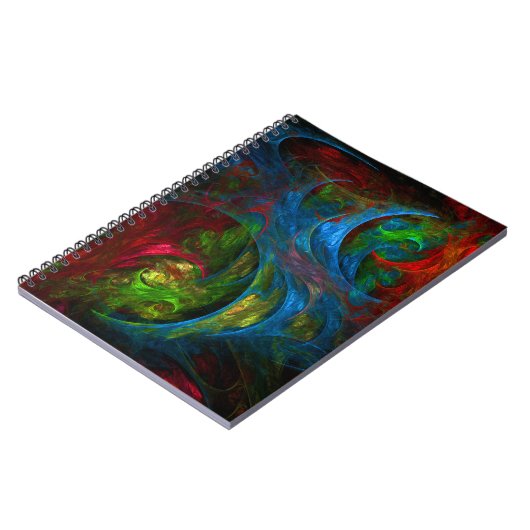 Genesis Blue Abstrakt Art Notebook Notizblock (Linke Seite)