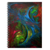 Genesis Blue Abstrakt Art Notebook Notizblock (Vorderseite)