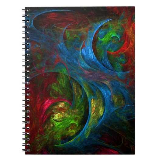 Genesis Blue Abstrakt Art Notebook Notizblock (Vorderseite)