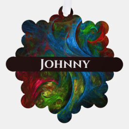 Genesis Blue Abstrakt Art Ornament Karte