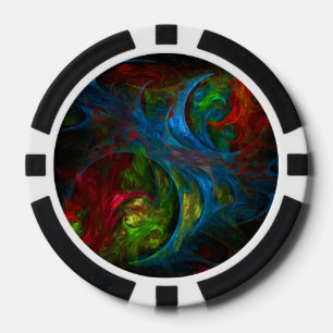 Genesis Blue Abstrakt Art Pokerchips