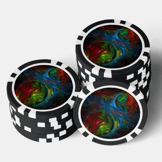Genesis Blue Abstrakt Art Pokerchips (Stapel)