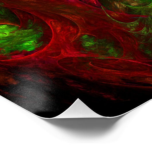 Genesis Blue Abstrakt Art Poster (Ecke)