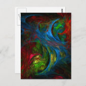 Genesis Blue Abstrakt Art Postkarte (Vorne/Hinten)