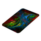 Genesis Blue Abstrakt Art Premium Magnet (Linke Seite)
