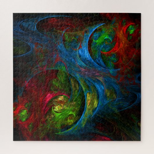 Genesis Blue Abstrakt Art Puzzle (Vertikal)
