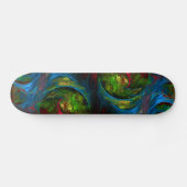 Genesis Blue Abstrakt Art Skateboard (Horizontal)
