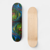 Genesis Blue Abstrakt Art Skateboard (Vorderseite)