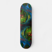 Genesis Blue Abstrakt Art Skateboard (Vorderseite)