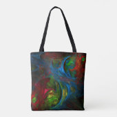 Genesis Blue Abstrakt Art Tasche (Rückseite)