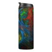 Genesis Blue Abstrakt Art Thermosbecher (Nach rechts gedreht)