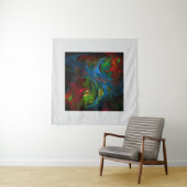 Genesis Blue Abstrakt Art Wandteppich (Beispiel)