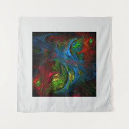 Genesis Blue Abstrakt Art Wandteppich