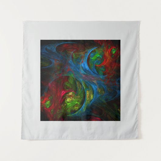 Genesis Blue Abstrakt Art Wandteppich (Vorderseite)