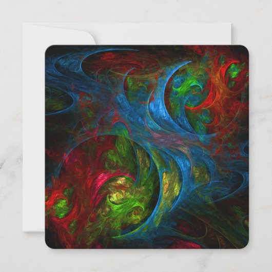 Genesis Blue Abstrakte Kunst Einladung (Vorderseite)