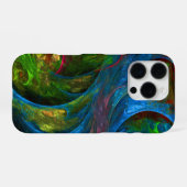 Genesis Blue Abstrakte Kunst iPhone Hülle (Rückseite (Horizontal))