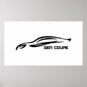 Genesis Coupe Black Silhouette Logo Poster (Vorne)
