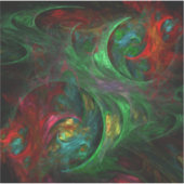 Genesis Green Abstrakt Art Aufkleber (Vorderseite)