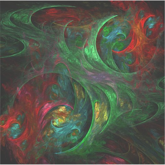 Genesis Green Abstrakt Art Aufkleber (Vorderseite)