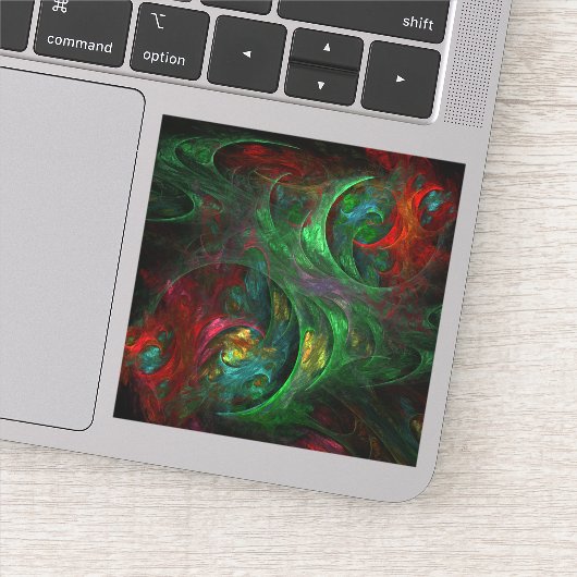 Genesis Green Abstrakt Art Aufkleber (Detail)