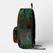 Genesis Green Abstrakt Art Bedruckter Rucksack (Rechts)