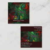 Genesis Green Abstrakt Art Beruflich Quadratische Visitenkarte (Vorne/Hinten)