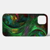 Genesis Green Abstrakt Art Case-Mate iPhone Hülle (Rückseite (Horizontal))