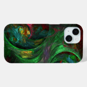 Genesis Green Abstrakt Art Case-Mate iPhone Hülle (Rückseite (Horizontal))