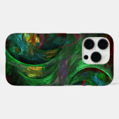 Genesis Green Abstrakt Art Case-Mate iPhone Hülle (Rückseite (Horizontal))