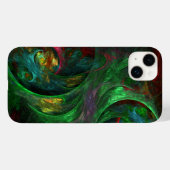 Genesis Green Abstrakt Art Case-Mate iPhone Hülle (Rückseite (Horizontal))