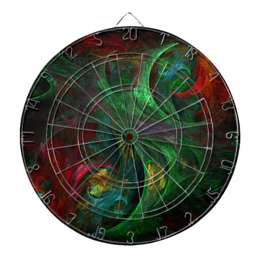Genesis Green Abstrakt Art Dartscheibe (vorne)