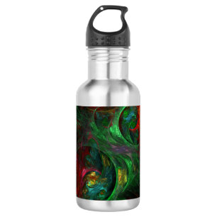 Genesis Green Abstrakt Art Flasche Trinkflasche