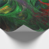 Genesis Green Abstrakt Art Geschenkpapier (Ecke)