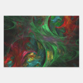 Genesis Green Abstrakt Art Geschenkpapier Set (Vorderseite)