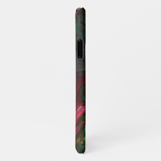 Genesis Green Abstrakt Art Glossy iPhone Hülle (Rechte Seite)
