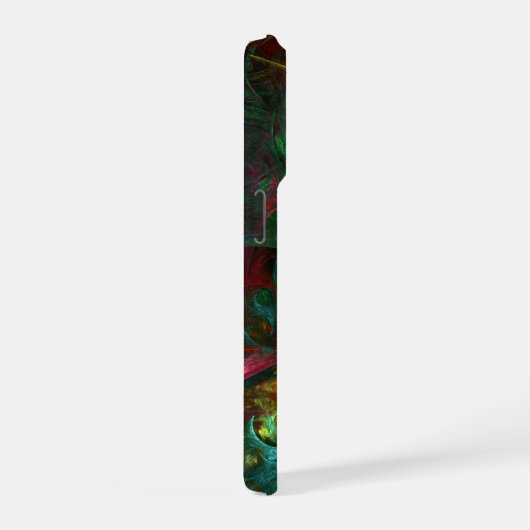 Genesis Green Abstrakt Art iPhone Hülle (Rechte Seite)