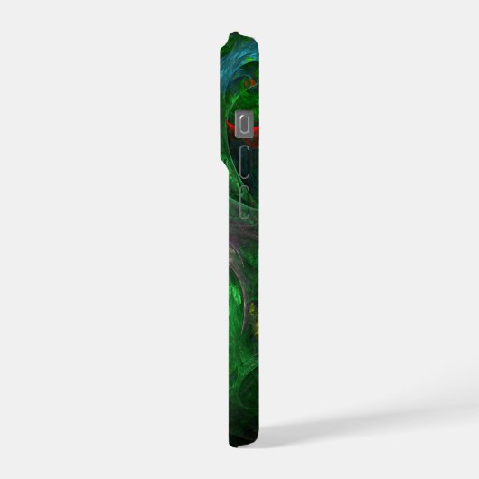 Genesis Green Abstrakt Art iPhone Hülle (Linke Seite)