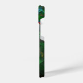 Genesis Green Abstrakt Art iPhone Hülle (Linke Seite)