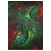 Genesis Green Abstrakt Art Klemmbrett (Rückseite)