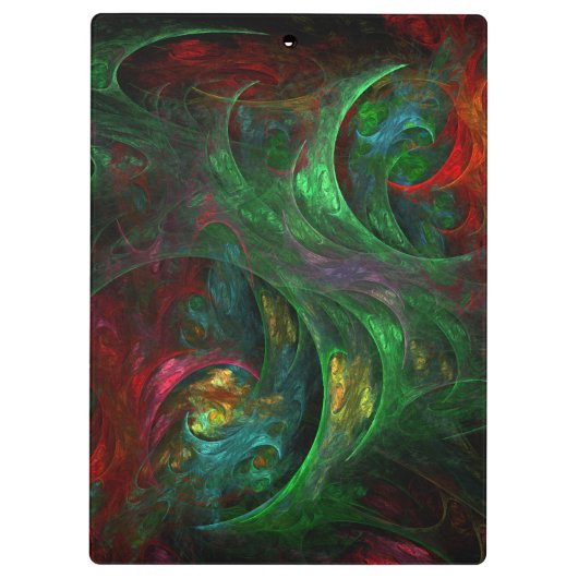 Genesis Green Abstrakt Art Klemmbrett (Rückseite)