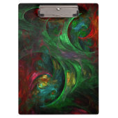 Genesis Green Abstrakt Art Klemmbrett (Vorderseite)