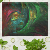 Genesis Green Abstrakt Art Küchentücher (Gefaltet)